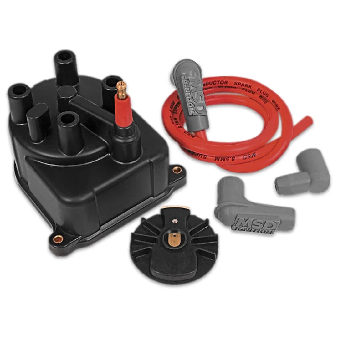 82923 – MSD CO. Distributor Cap and Rotor Kit, Honda Power Cap And Rotor Kits Bolt Down HEI Style Posts Red